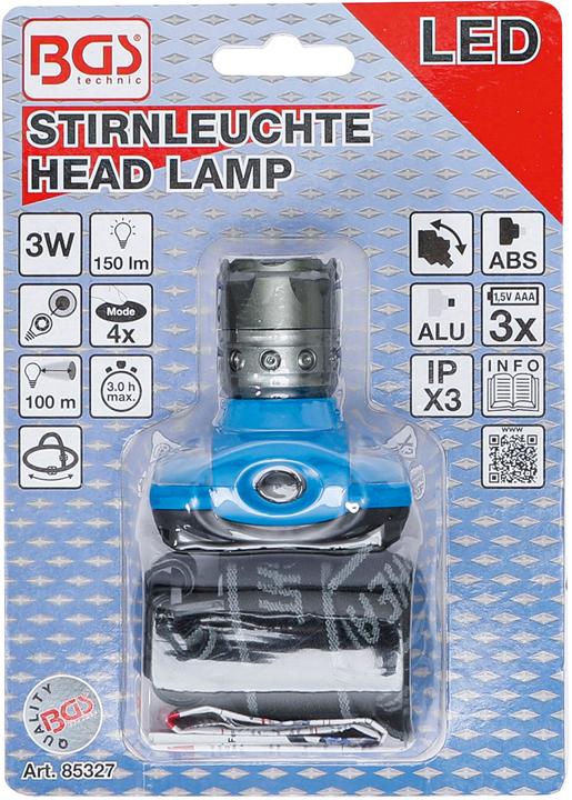 Actual product image BGS LED Head Lamp with Focus 3 W (150 lm)