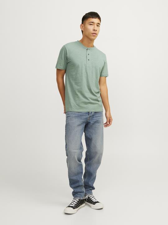 Produktbild Jack & Jones Einfarbig Grandad Kragen T-shirt T-shirt (S)