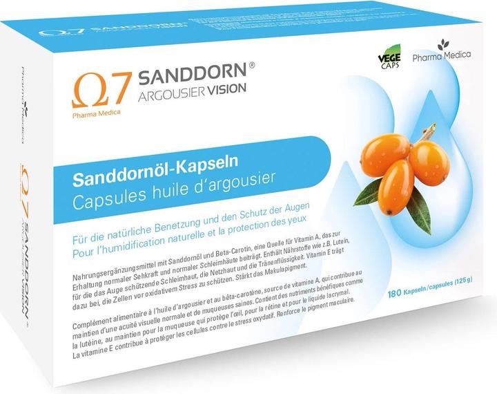 Image du produit Sanddorn Vision Capsules D'Huile D'Argousier (180 pièce(s), Capsules, 174 g)