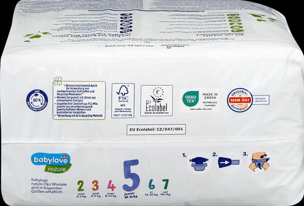 Actual product image dm babylove nature Windeln (Size 5, Pack, 30 Piece)
