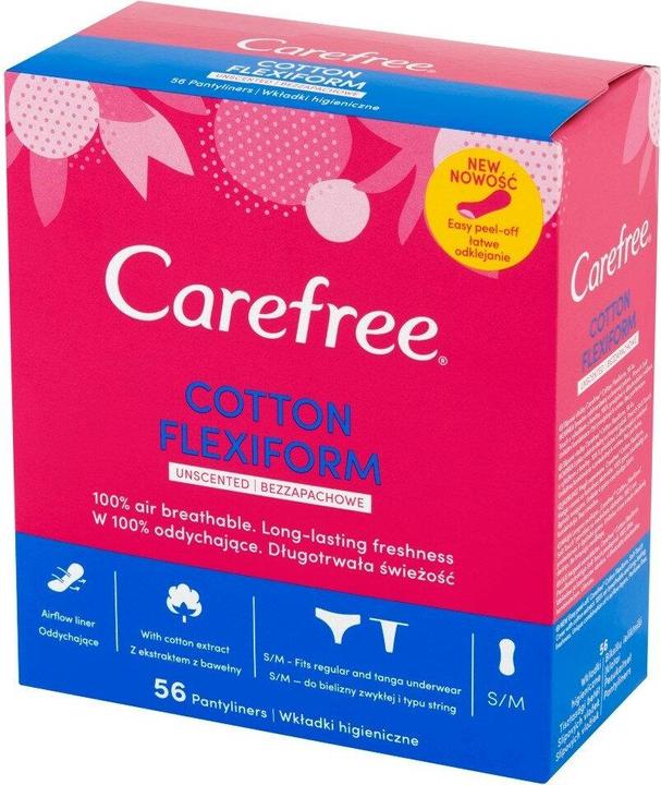 Carefree Cotton Flexiform (56 x, Panty liners)