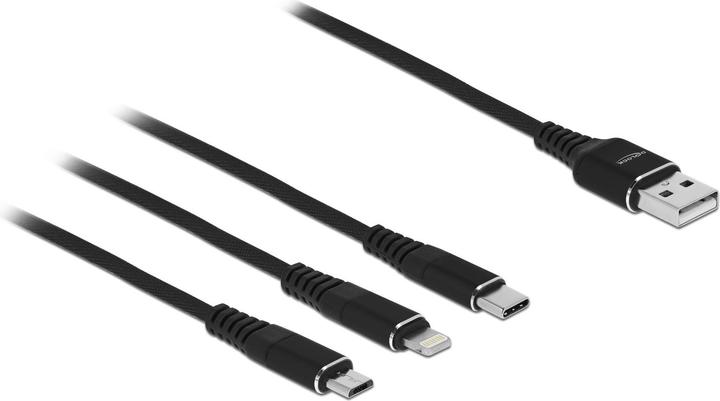 Actual product image Delock USB A - USB type C, Lightning, USB Micro B (0.30 m, USB 2.0)