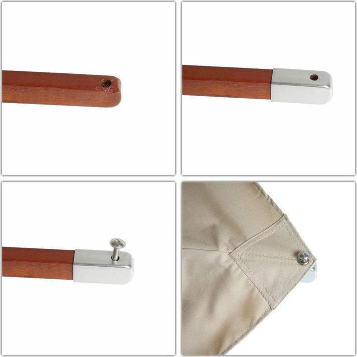 Actual product image Mendler Cover for gastronomy wooden parasol, parasol cover replacement cover, square 4x4m polyester 3kg - t (4 m)