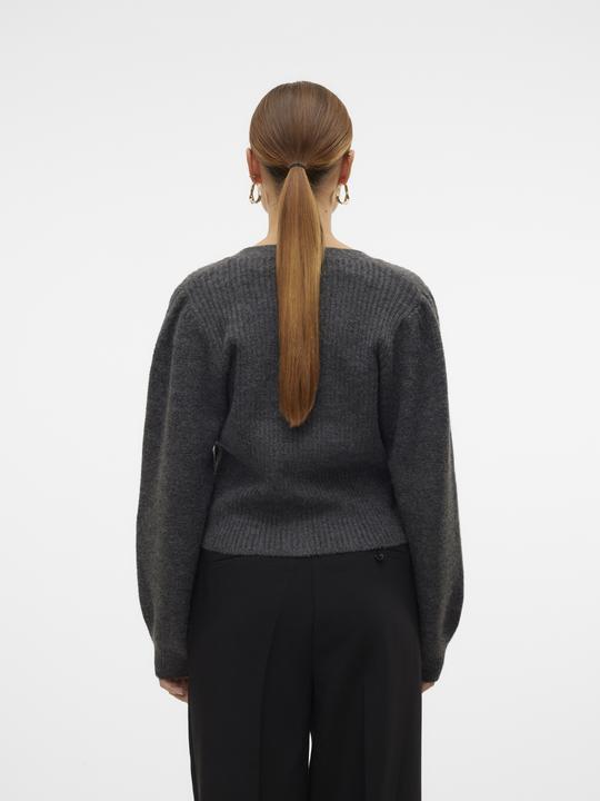 Produktbild Vero Moda Normal geschnitten V-Ausschnitt Gerippte Ärmelbündchen Ballonärmel Strickjacke Strickjacke (XS)