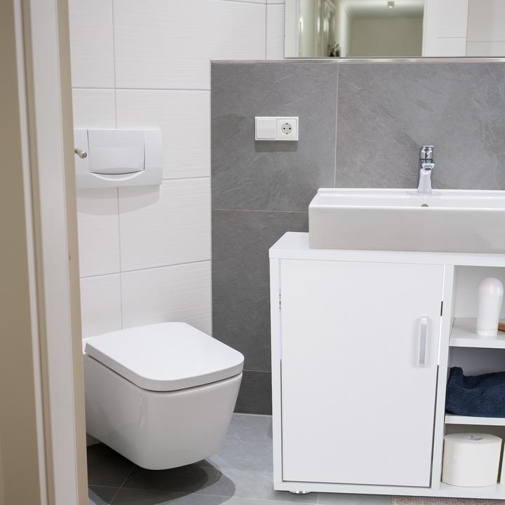 Image du produit Relaxdays Dessous de Lavabo 1 Porte 3 Étagères WC (60 x 32 x 51 cm)