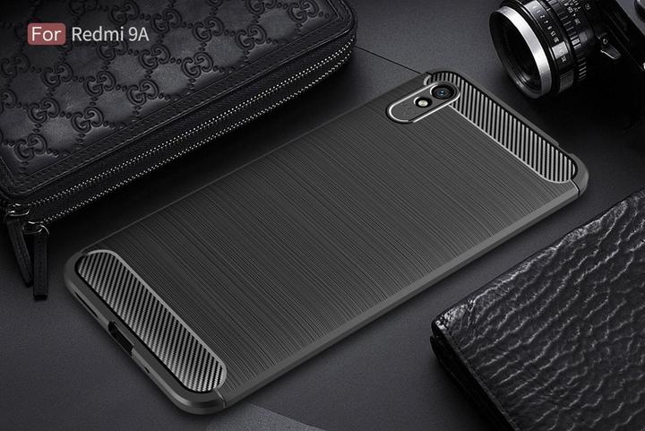 Produktbild Screenguard Xiaomi Redmi 9A Hülle Carbon Brushed Soft TPU (Xiaomi Redmi 9A)