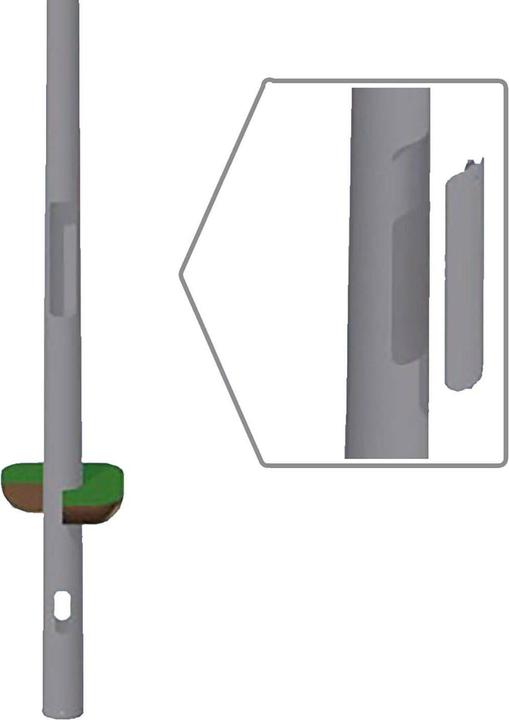 Produktbild Isoled Flutlichtmast konisch mit Traverse für 2 Fluter, Stahl verzinkt, Höhe über Boden 12m (900 lm)