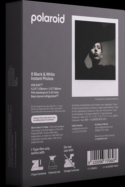 Image du produit Polaroid B&W I-type (Maintenant, OneStep+ (en anglais))