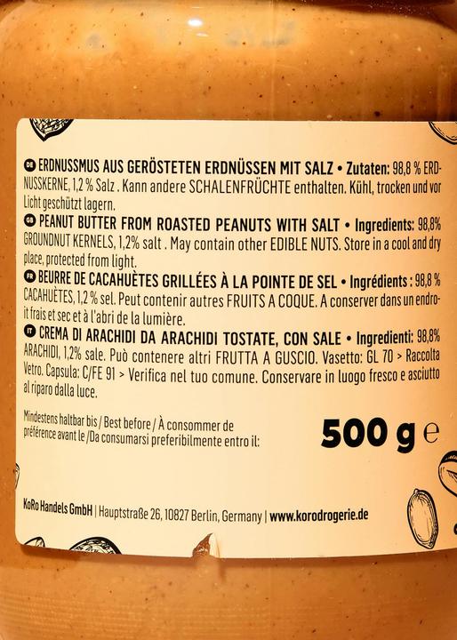Produktbild KoRo Gesalzenes Erdnussmus (500 g)
