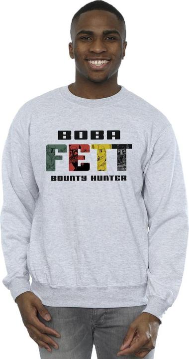 Actual product image Star Wars Mens Boba Fett Character Logo Sweatshirt (XL)