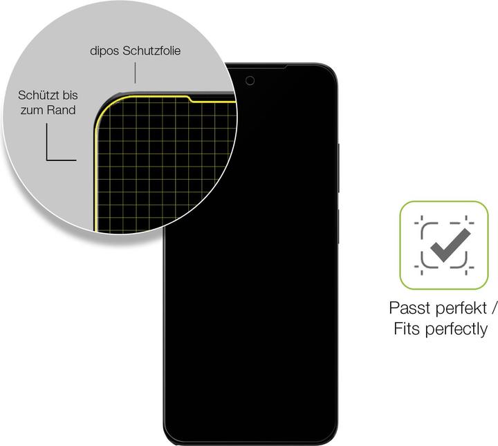 Actual product image Dipos Full Cover Screen Protector Matte (1 Piece, Xiaomi Redmi Note 12S)