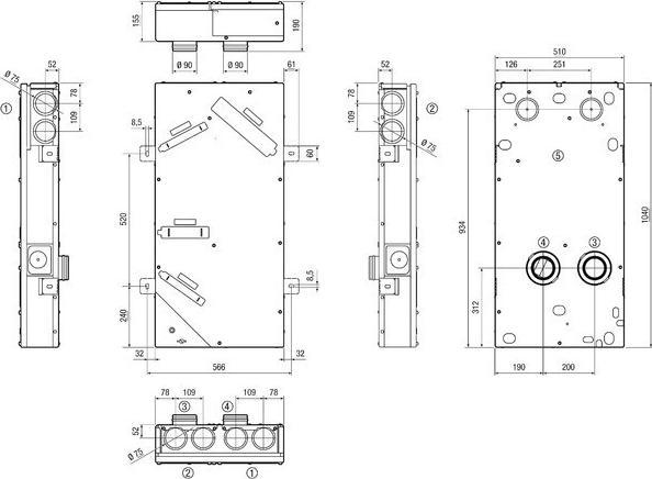 Image du produit Maico Unité de ventilation semi-centralisée WS 75 Powerbox H