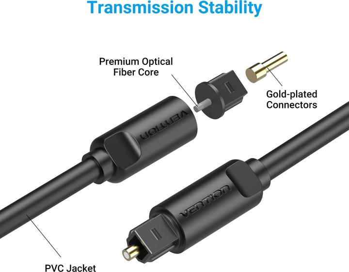 Productafbeelding Vention Optische vezel audiokabel 3M (3 m, Optische)