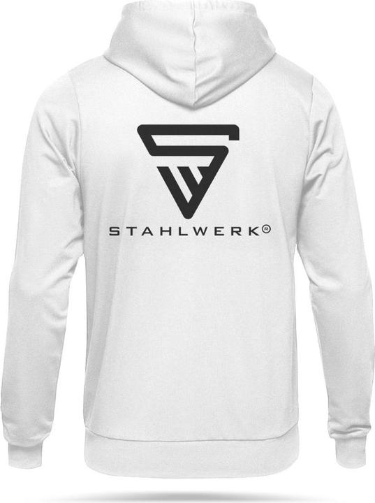 Actual product image Stahlwerk Hoodie Hooded jumper Hoodie with zip White Size XXL (XXL)