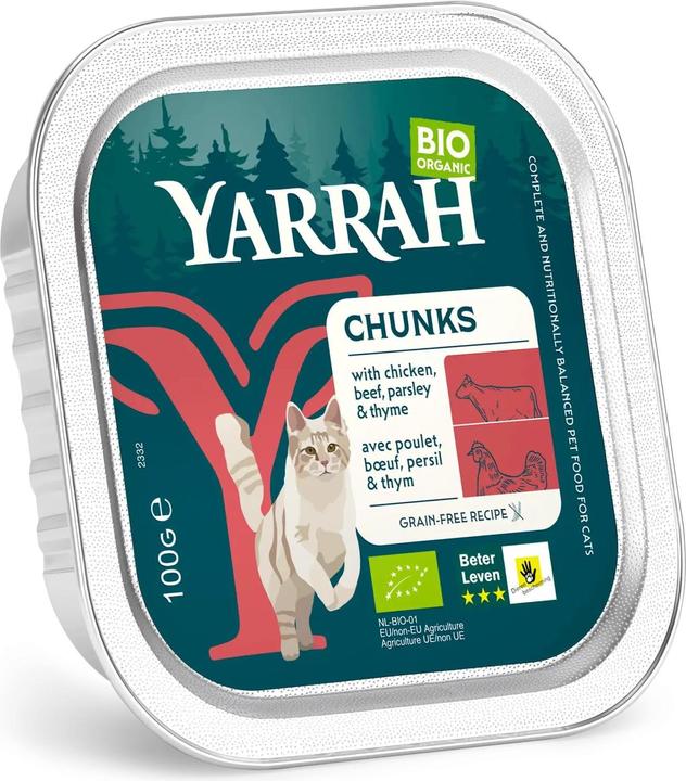 Image du produit Yarrah BIO aliments humides pour boeuf et poulet (Senior, Adulte, Junior, 1 pcs, 100 g)