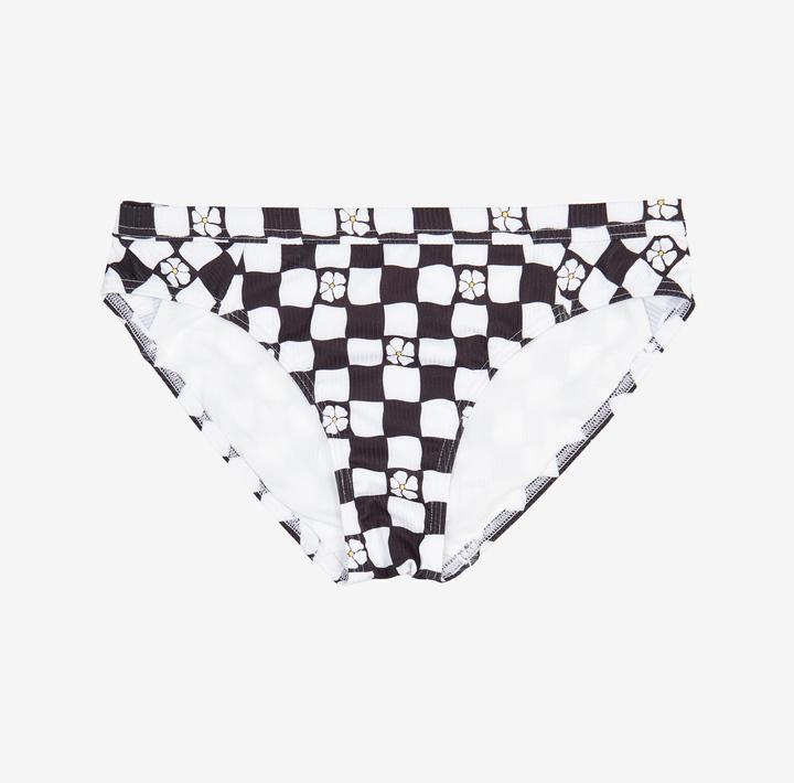 Actual product image Olaian Bikini-Hose Surfen Mädchen Alma Hao schwarz/weiss (140)