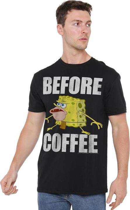 Image du produit Spongebob Squarepants - T-shirt BEFORE COFFEE MEME - Homme (4XL)