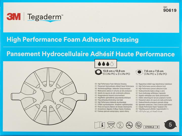 Immagine prodotto 3M Tegaderm Foam HP Schiuma compressa 7,6x7,6cm adesivo 5 pezzi.