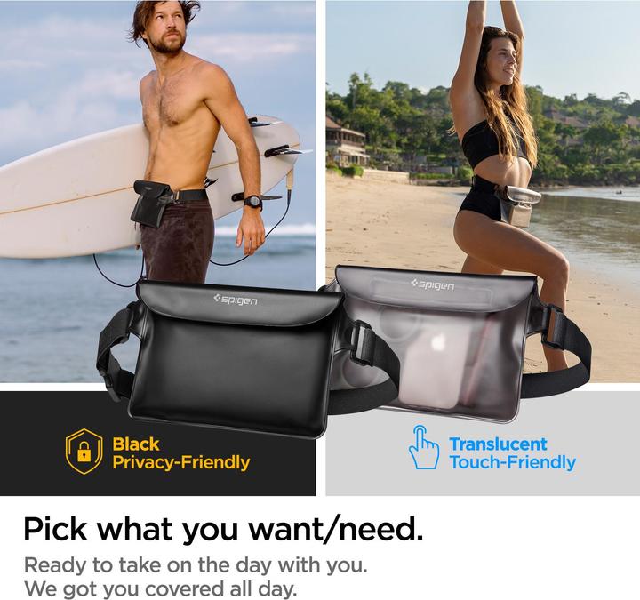 Image du produit Spigen Sac de taille étanche universel noir