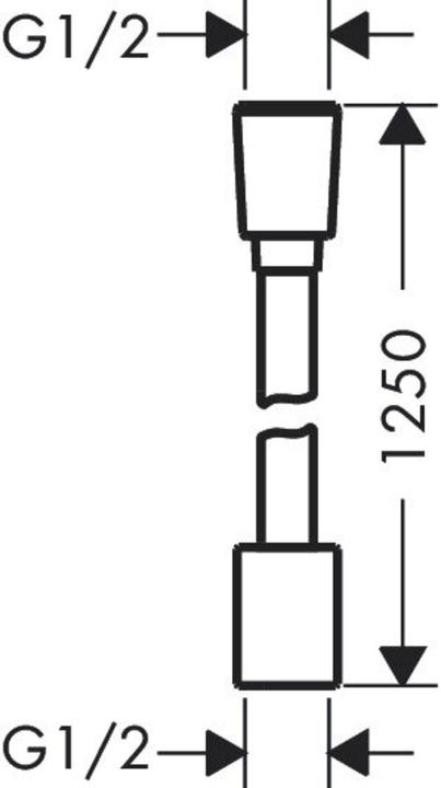 Produktbild hansgrohe Designflex Textilbrauseschlauch, Länge 1250mm, 28220 (125 cm)