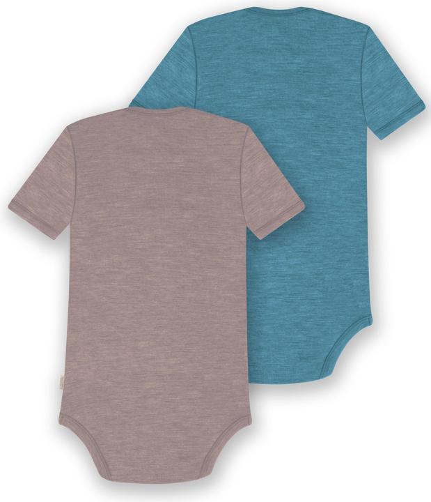Produktbild Normani 2er Set Baby Merino Body Kurzarm „Tauranga" - 9297 (92)