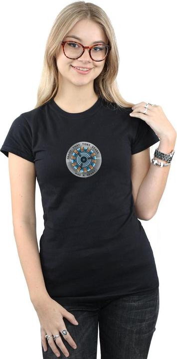 Produktbild Avengers Endgame Tony Stark Herz Baumwolle TShirt (L)