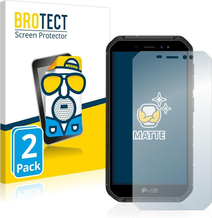 Actual product image BROTECT Anti-glare screen protector matt (2 Piece, Ulefone Armor X7 Pro)