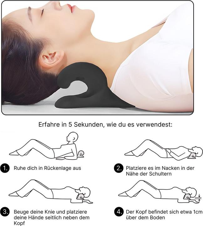 Produktbild Hermex Nackenstützkissen Massagekissen Nackenkissen Nacken-Massagekissen Nackenstütze