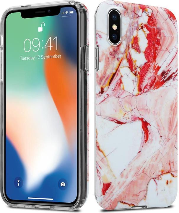 Actual product image Cadorabo IMD TPU Colorful Marble Cover (Apple iPhone X)