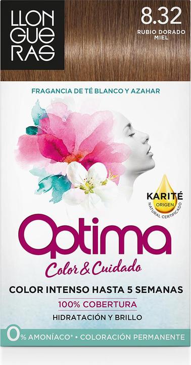 Produktbild Llongueras OPTIMA hair colour #8.32-light blond natural (8.32)