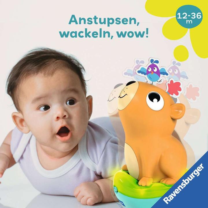 Actual product image Ravensburger 4874 play+ Musical stand-up spinning top: Capybara, Roly-Poly, stand-up male (German, English, French)