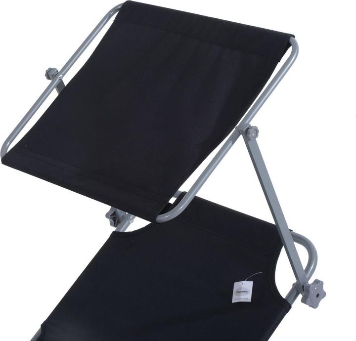 Actual product image Outsunny Sun lounger with sunshade (187 cm)