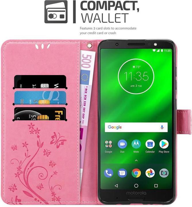 Produktbild Cadorabo Flower Book Cover (Motorola Moto G6 Plus)