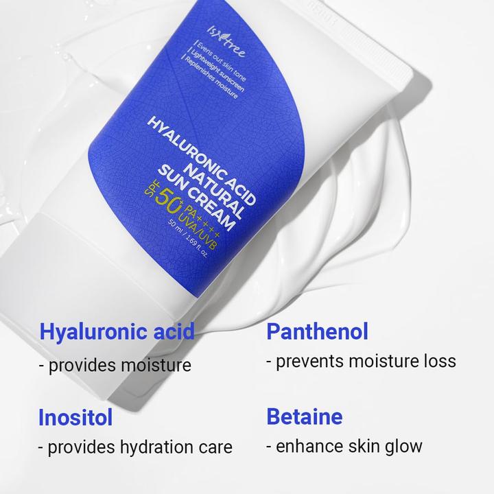 Immagine prodotto Isntree Crema Solare Naturale All'Acido Ialuronico (Crema solare, SPF 50+, 50 ml)