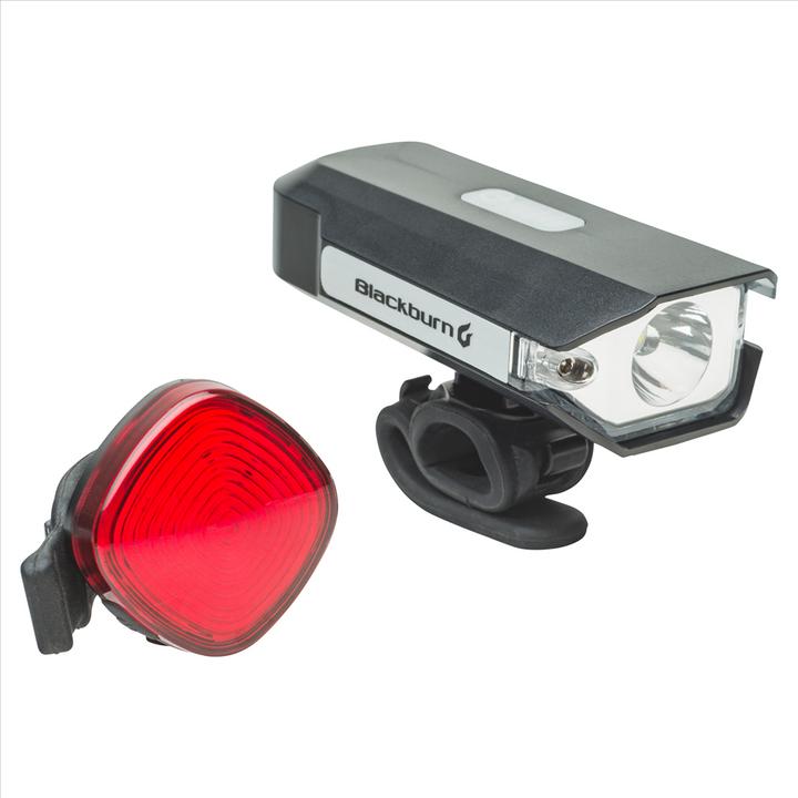 Actual product image Blackburn 300 Front + 30 Rear Light Set: Black (300 lm)