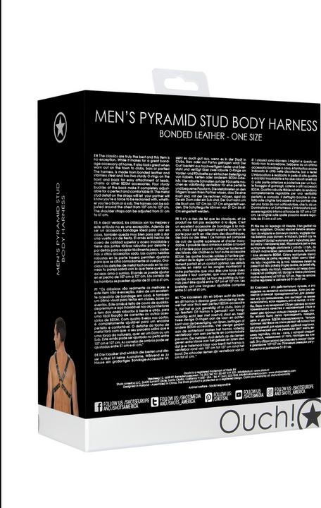 Produktbild Ouch! Men's Pyramid Stud Body Harness - One Size (One Size)