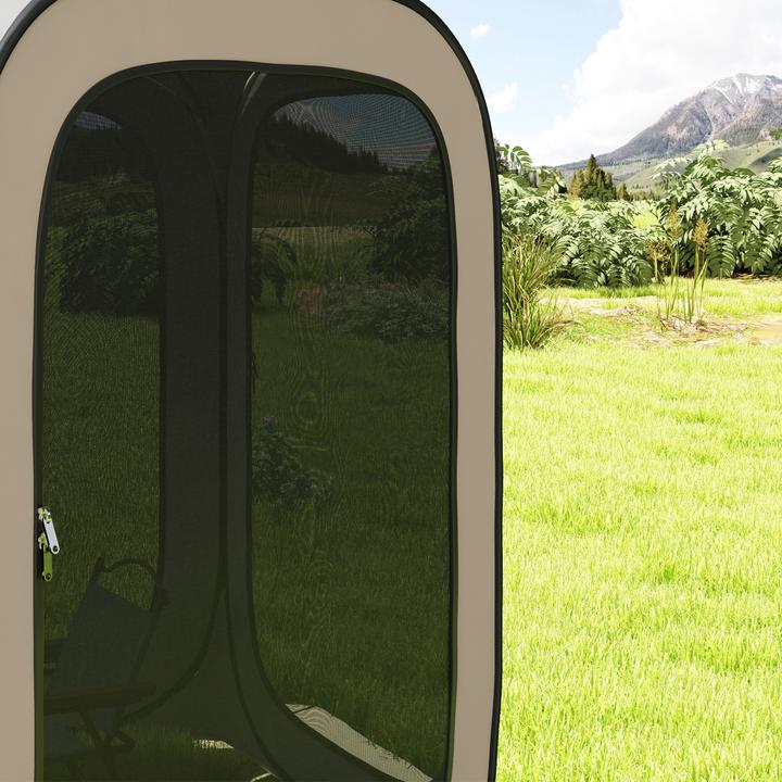 Produktbild Outsunny Campingzelt Oxfordstoff, Stahldraht Khaki (Wurfzelt)
