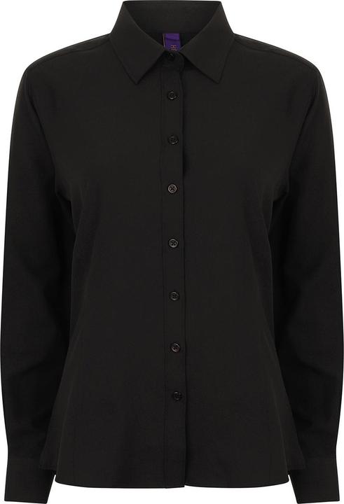 Actual product image Henbury Womens/Ladies Moisture Wicking Long-Sleeved Shirt (S)