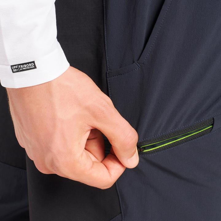 Produktbild Tribord Shorts Segeln Herren wasserabweisend 500 grau/schwarz (34)