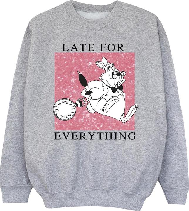 Disney Mädchen Alice im Wunderland Weisses Kaninchen Sweatshirt
