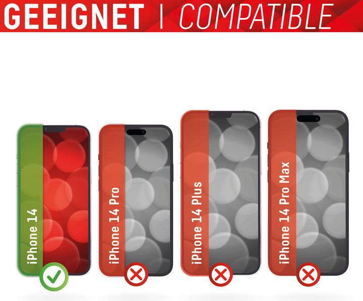 Actual product image Displex Real Glass, 2D Panzerglas + Handyhülle (1 Piece, Apple iPhone 14)