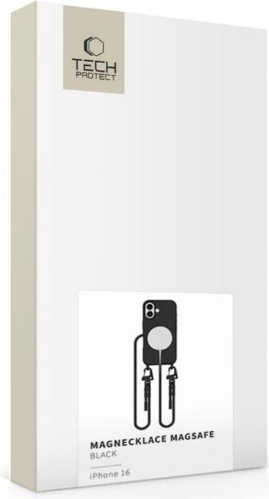 Productafbeelding Tech-Protect MagNecklace MagSafe iPhone 16 hoesje - Zwart (Apple iPhone 16)