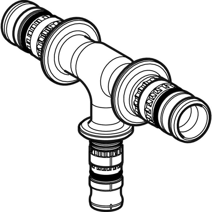 Actual product image Geberit Mepla press fitting T-piece plastic 40 x 20 x 40 mm 625.317.00.5 (Press connection)