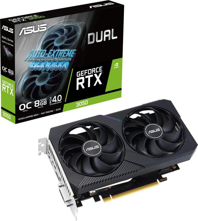 Immagine prodotto ASUS DUAL-RTX3050-O8G-V2,HDMI,DP,Attivo (8 GB)