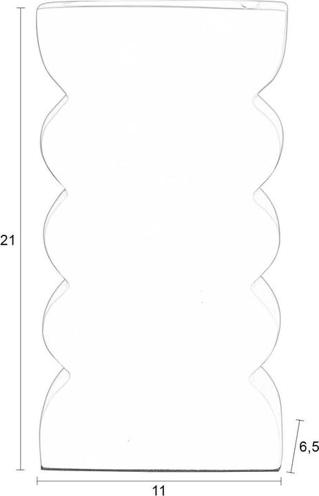 Image du produit Zuiver Vase Curves S Shiny Silver (1 x, 11 x 6 cm)