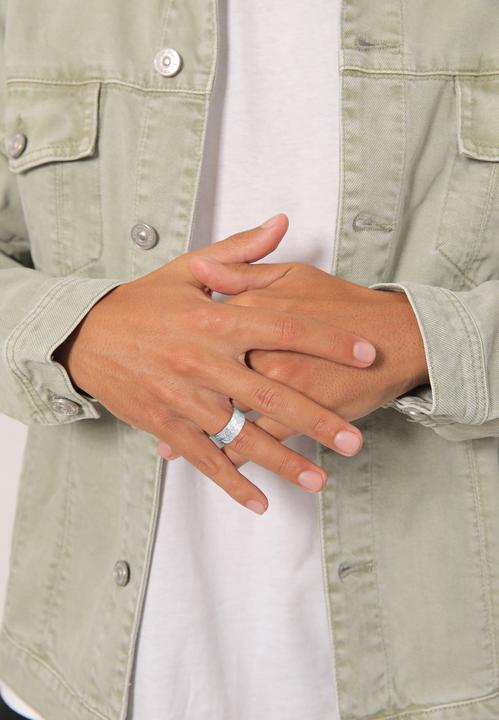 Produktbild Kuzzoi Ring Herren Bandring Organic Struktur 925 Silber (54, 925 Silber)