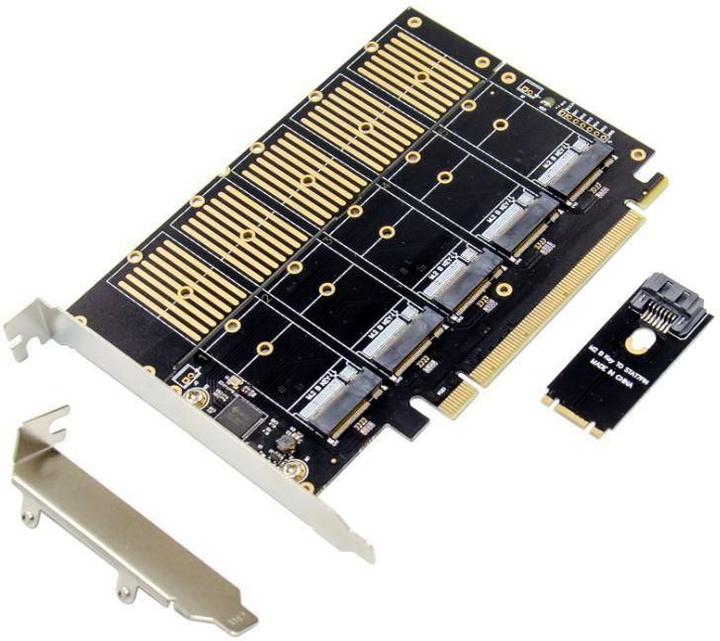 Actual product image MicroConnect MC-PCIE-JMB585 Interface Card/Adapter M.2,SATA Built-in