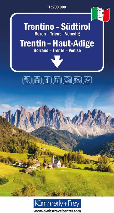 Image du produit Trentin - Tyrol du Sud n° 03 Carte routière régionale 1:200 000