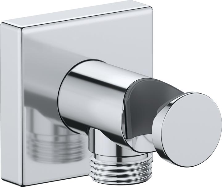 Duravit Raccordo a muro a gomito angolare, con supporto doccia cromo