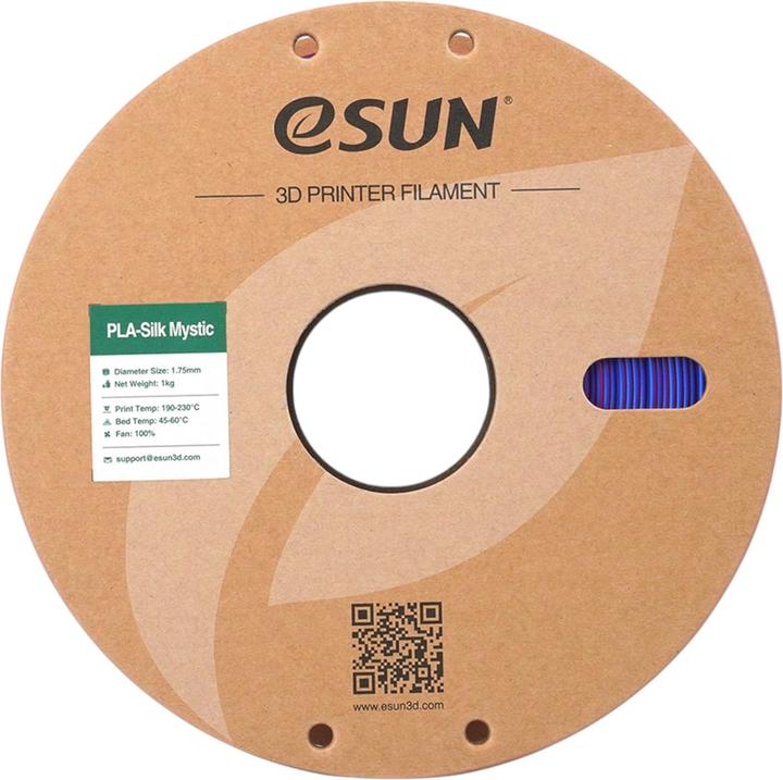 Image du produit eSUN ePLA-Silk Mystic Blau-Rot-Purple Filament 1.75mm 1Kg (PLA, 1.75 mm, 1000 g, Multicolore)